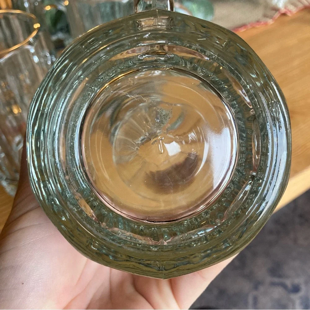 Vintage Libbey beer glass mugs paneled design, 3/4 inch base 6 1/2” T 3 1/2 W